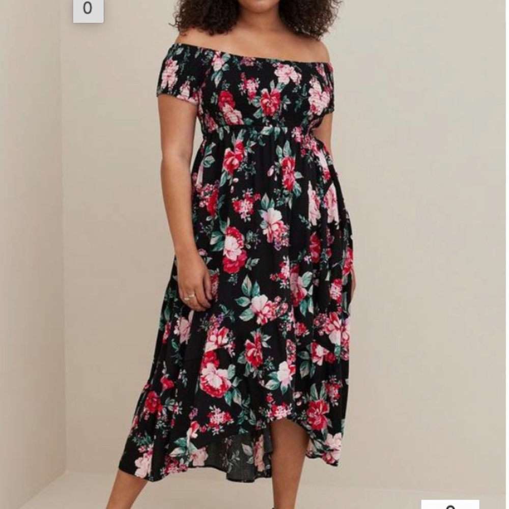 Maxi Challis Off-Shoulder Dress- Size 2